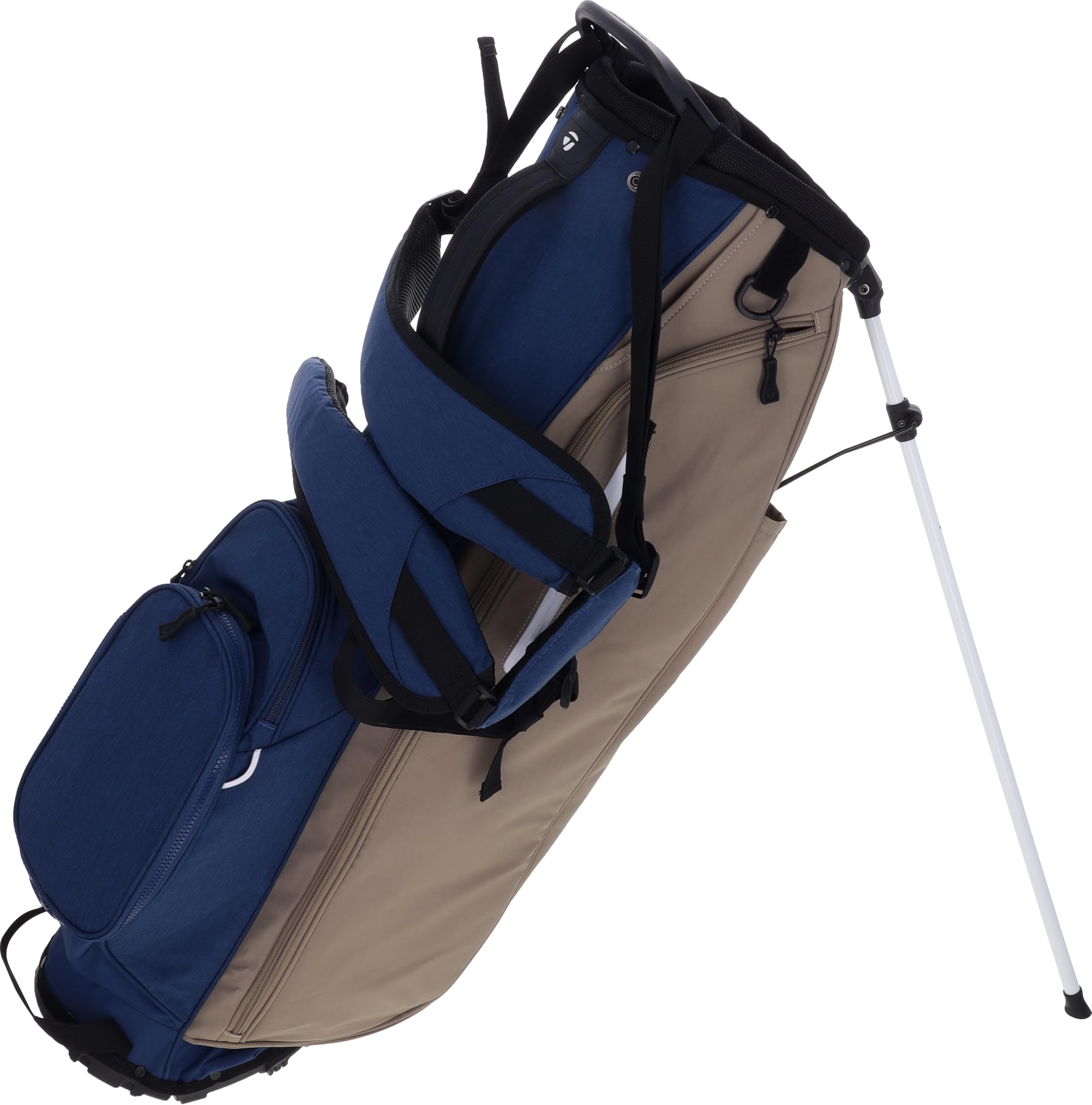 TaylorMade FlexTech No Logo Navy Tan Stand Golf Bag