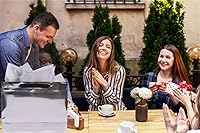 Vista 5 de Lyforpyton Bolsas de regalo grandes con papel de seda de 13 x 4.3 x 10.2 pulgadas, bolsas de regalo plateadas para el día del padre, fiesta