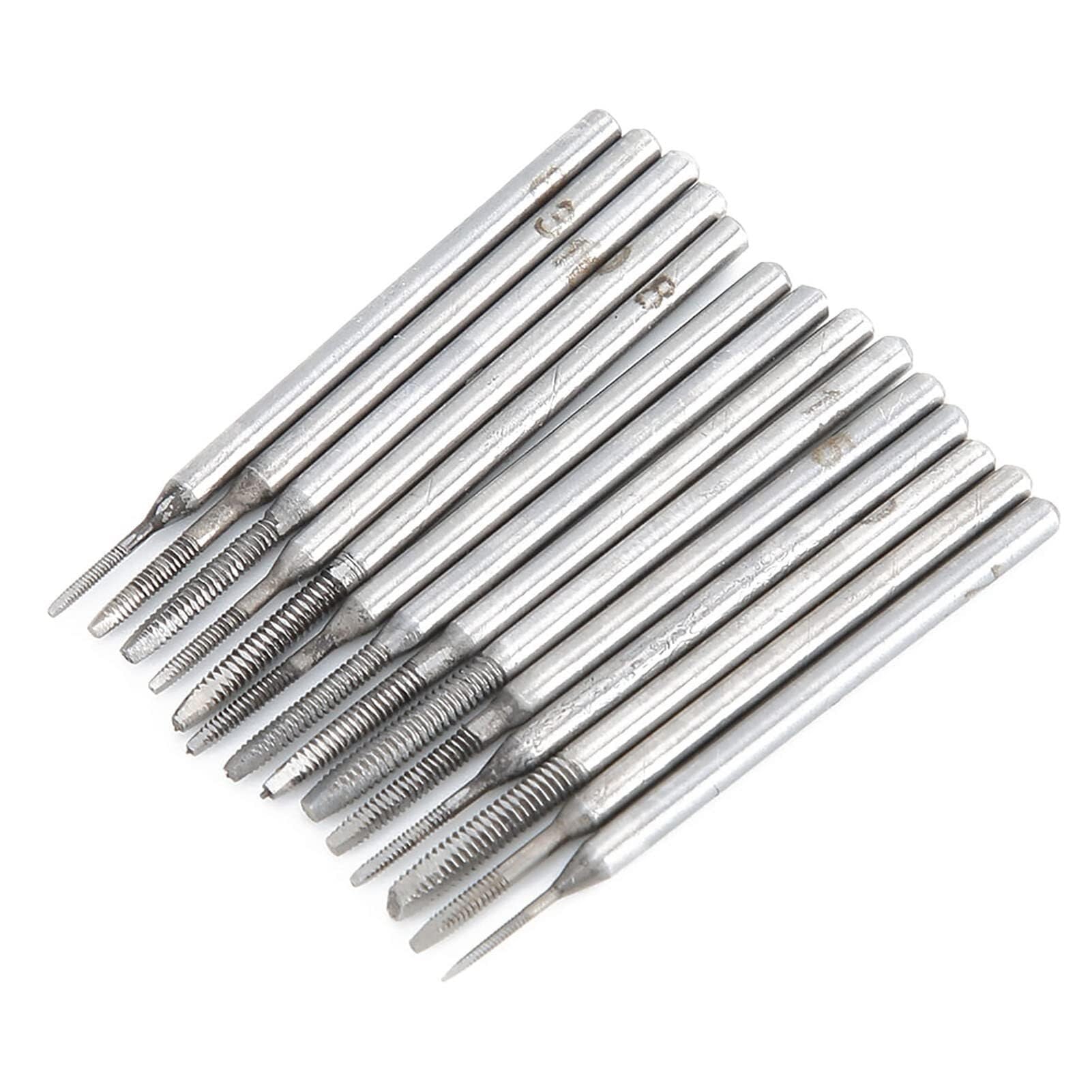 Juego de machos de roscar de acero, herramienta de tallado de machos de roscar de acero de 28 orificios, kit de roscado y corte de roscas, acero para reparación de relojes, kit de roscado y corte de r