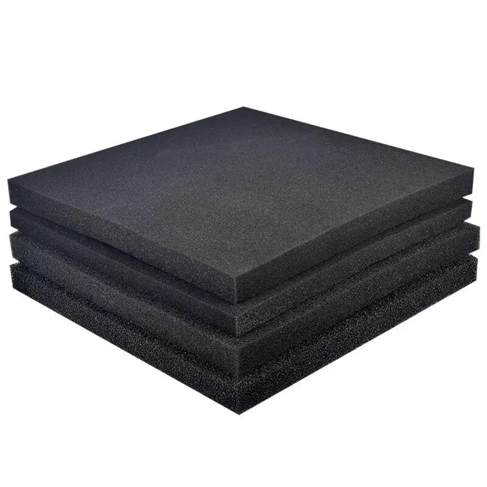 Esponja de algodón bioquímico de grandes dimensiones, filtro para acuario, estanque para peces, almohadilla de espuma negra, soporte biológico recortable (100 x 100 x 2 cm, 25 PPI)