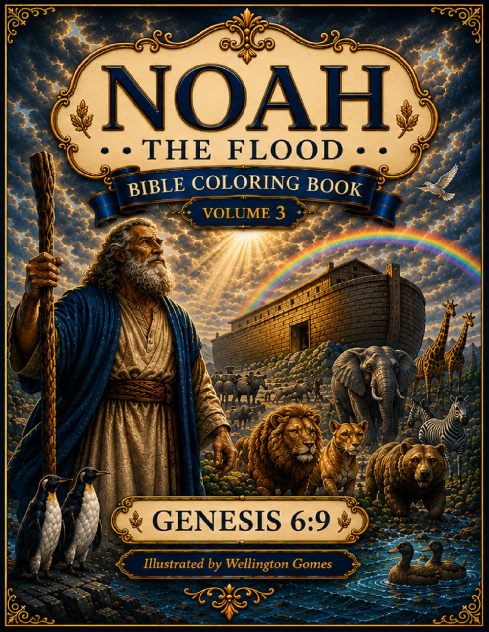 NOAH THE FLOOD: Bible Coloring Book – Volume 3