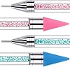 2 PCS Diamond Art Pens, No Wax Needed Self-Stick Drill Pens for DIY Crafts Painting, Cross-Stitch, Nail Art (Pink+Blue)