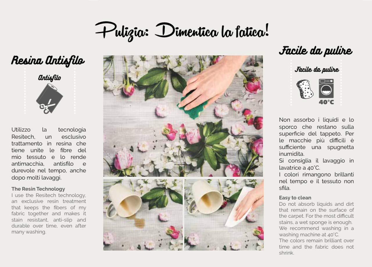 BIANCHERIAWEB Tappeto Passatoia Cucina Antiscivolo Stampa Digitale Sprinty Dis. Pub 50x180 Pub