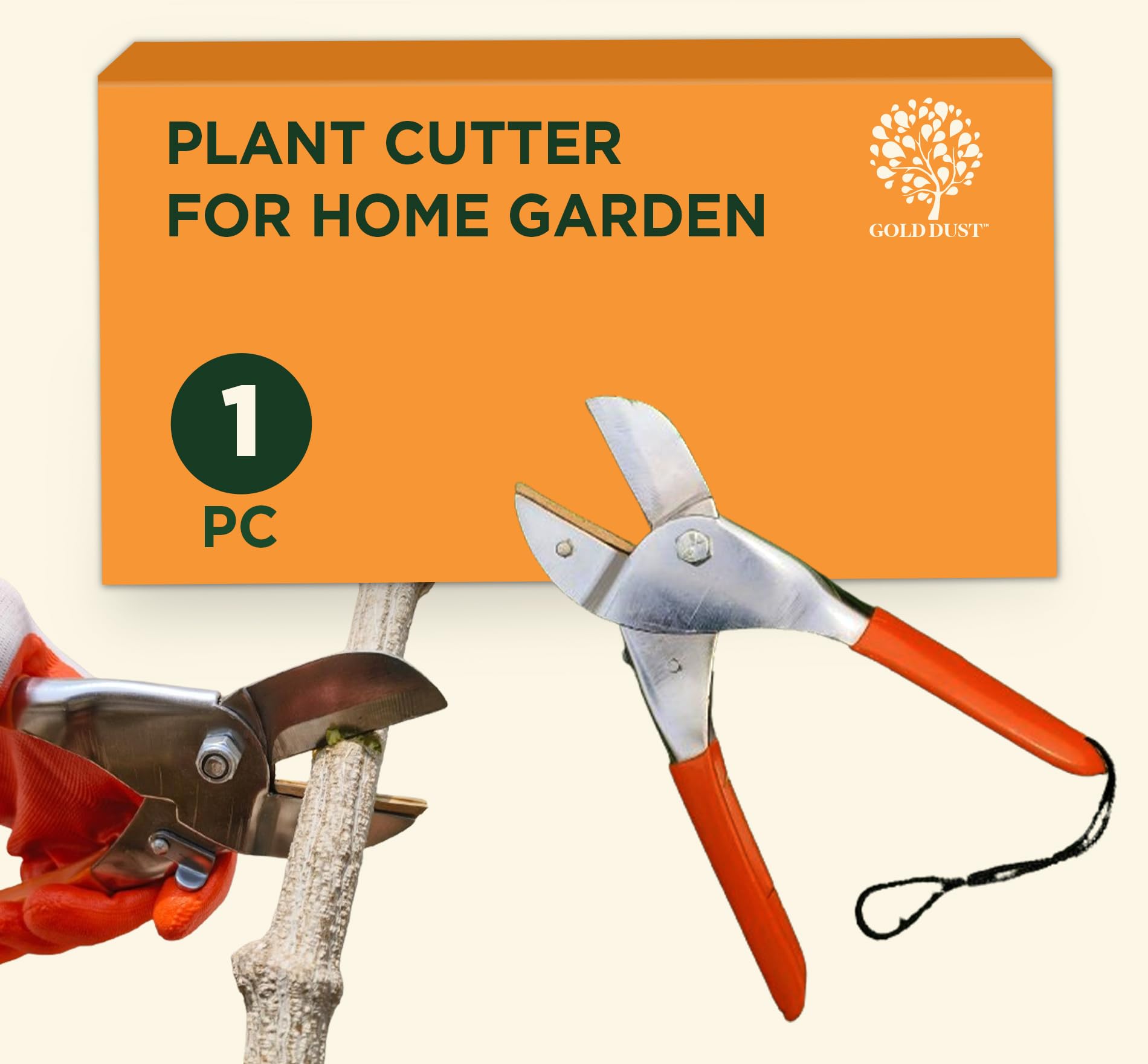 GOLD DUST Plant Cutter for Home Garden, Cutter for Plants, Pruning Cutter for Plants, Pruner for Gardening, Garden Cutter, Pruning Secateurs (Steel Handle with PVC Grip) (Anvil Pruner) (B0D357D28B) Amazon Price History, Amazon Price Tracker