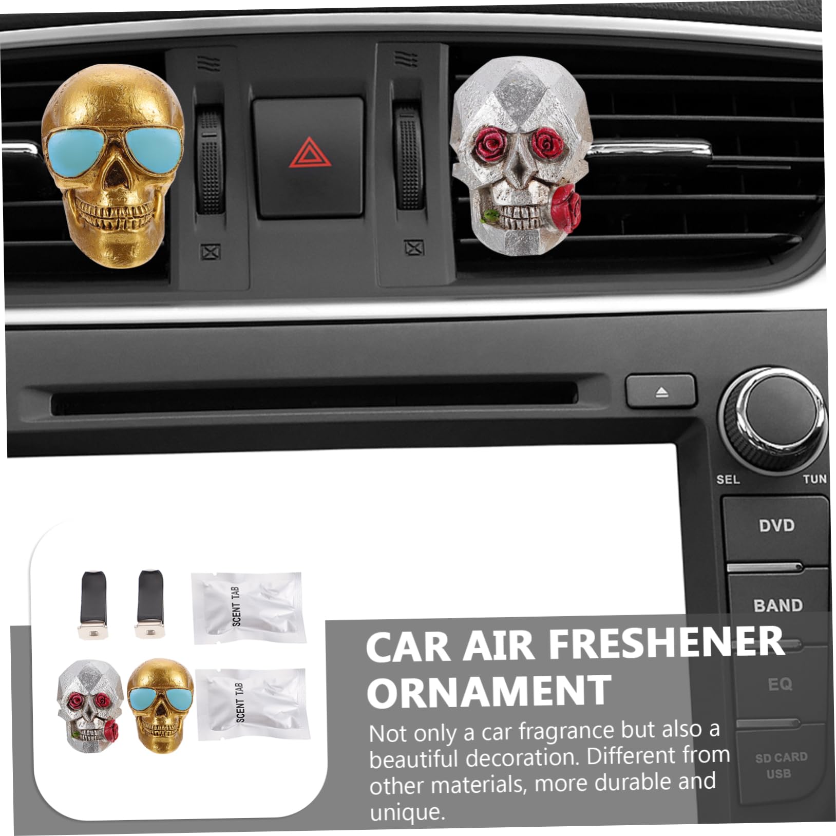 Gatuida 6stücke Geisterkopf Aromatherapie Clips Für Auto Lustige Auto Dekoration Hochwertiger Ventilclip Für Angenehmen Duft Im Fahrzeug Zuhause