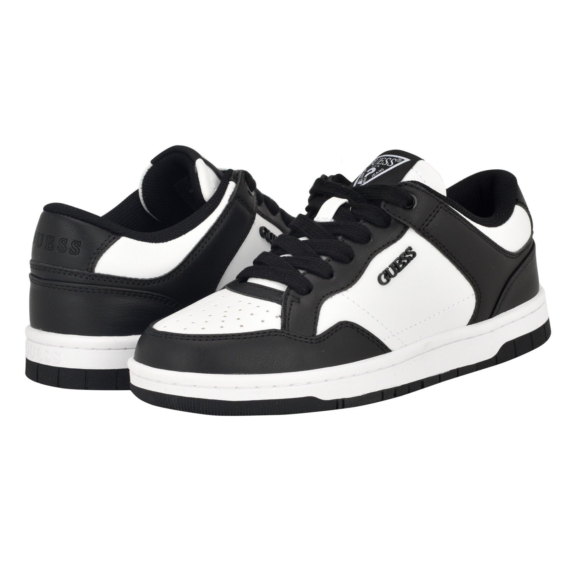 GUESS Women's Rubinn Sneaker, Black/White 001, 5.5 UK