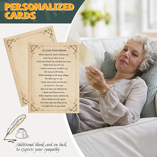 Miniatura 9 de Campanillas de viento de condolencias para tono profundo exterior, conmemorativo por la pérdida de un ser querido, recuerdo de condolencia por