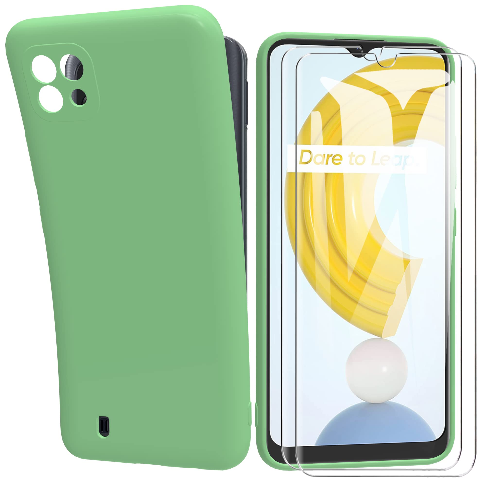 DQG per Oppo Realme C21 (6.50), [2 Pezzi Pellicola Protettiva in Vetro