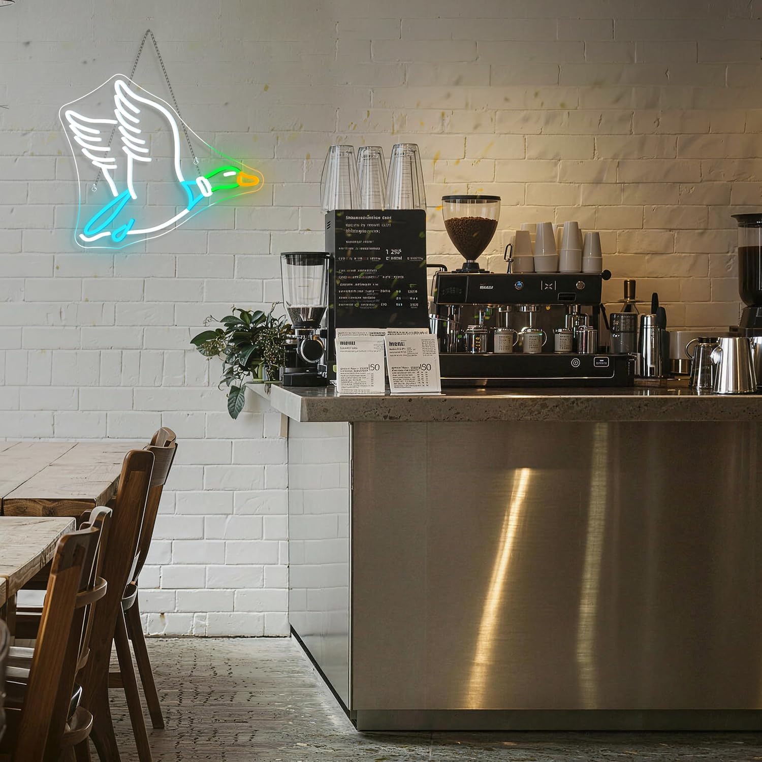 Lucunstar Goose Neon Sign Animal Neon Signs for Wall Decor White LED Light for Party Decorations USB Connectivity Adjustable Brightness Light Sign for Home Wall Bedroom Decor Goose Birthday Decor - Image 7