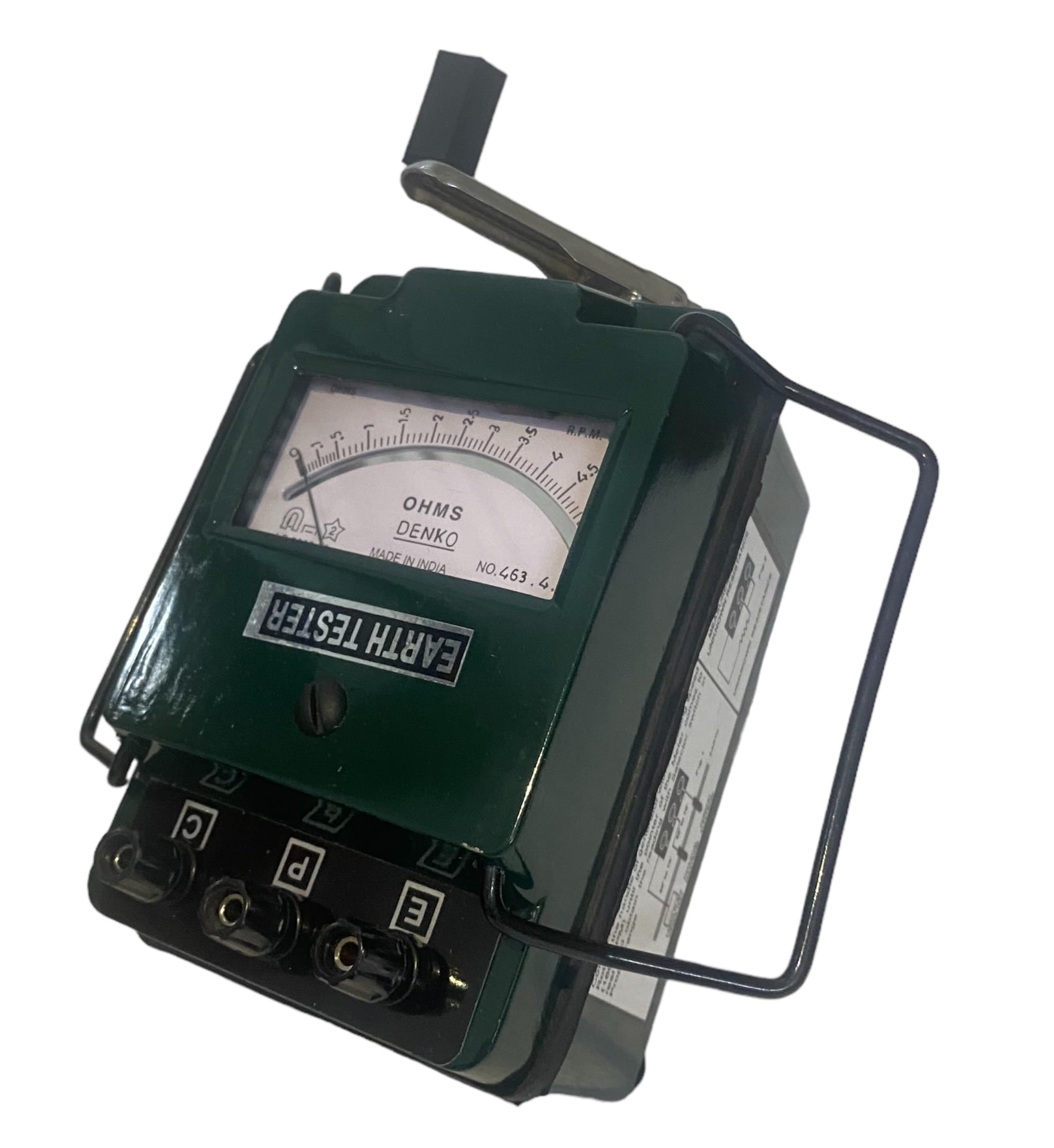 DENKO Earth Tester/Ground Resistance Tester O-5 Ohm Analog Earth Ground Resistance Tester Hand Driven with One Year Warranty (B0CS48TTPP) Amazon Price History, Amazon Price Tracker