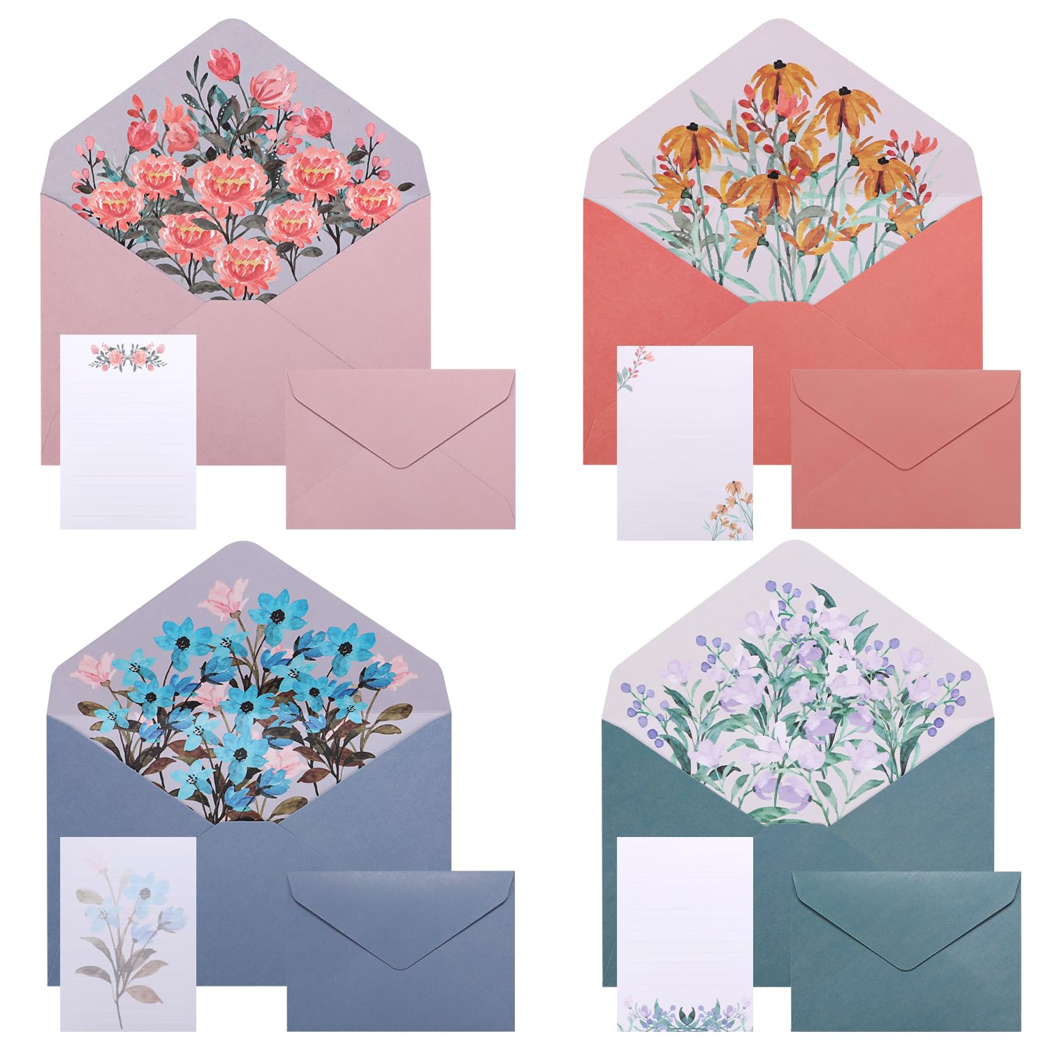 24pcs Letter Writing Set Writing Paper and Envelopes Letter Writing Paper and Envelopes Letter Paper Letter Writing Paper for Birthday Office and Invitations