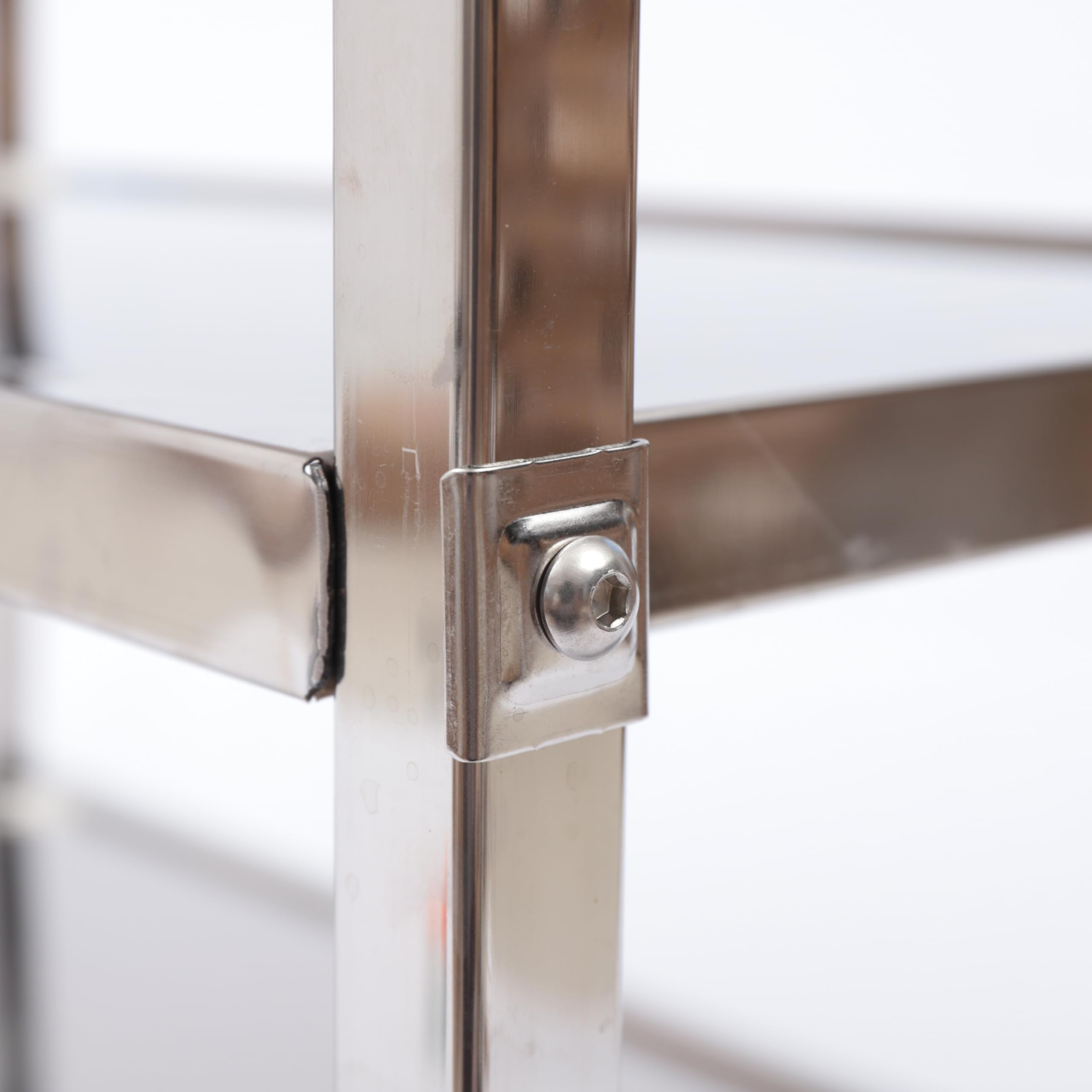 Carrello da cucina in acciaio inox, 3 ripiani, con freno a 4 ruote, capacità 120 kg, ideale per catering, servizio da tè e trasporto di cibo