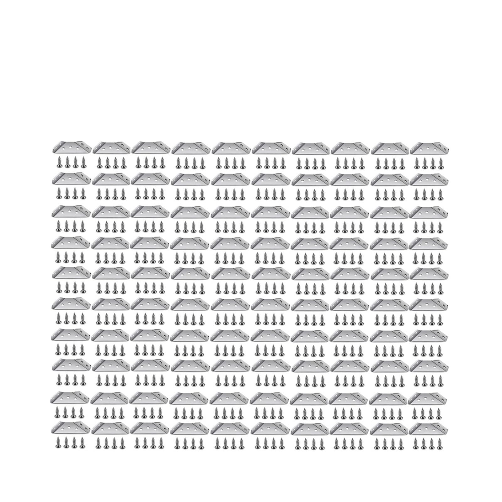 Conectores de esquina de 90° de acero inoxidable | 1 a 120 juegos de fijadores angulares con tornillos for el montaje de juntas de muebles(100Set)