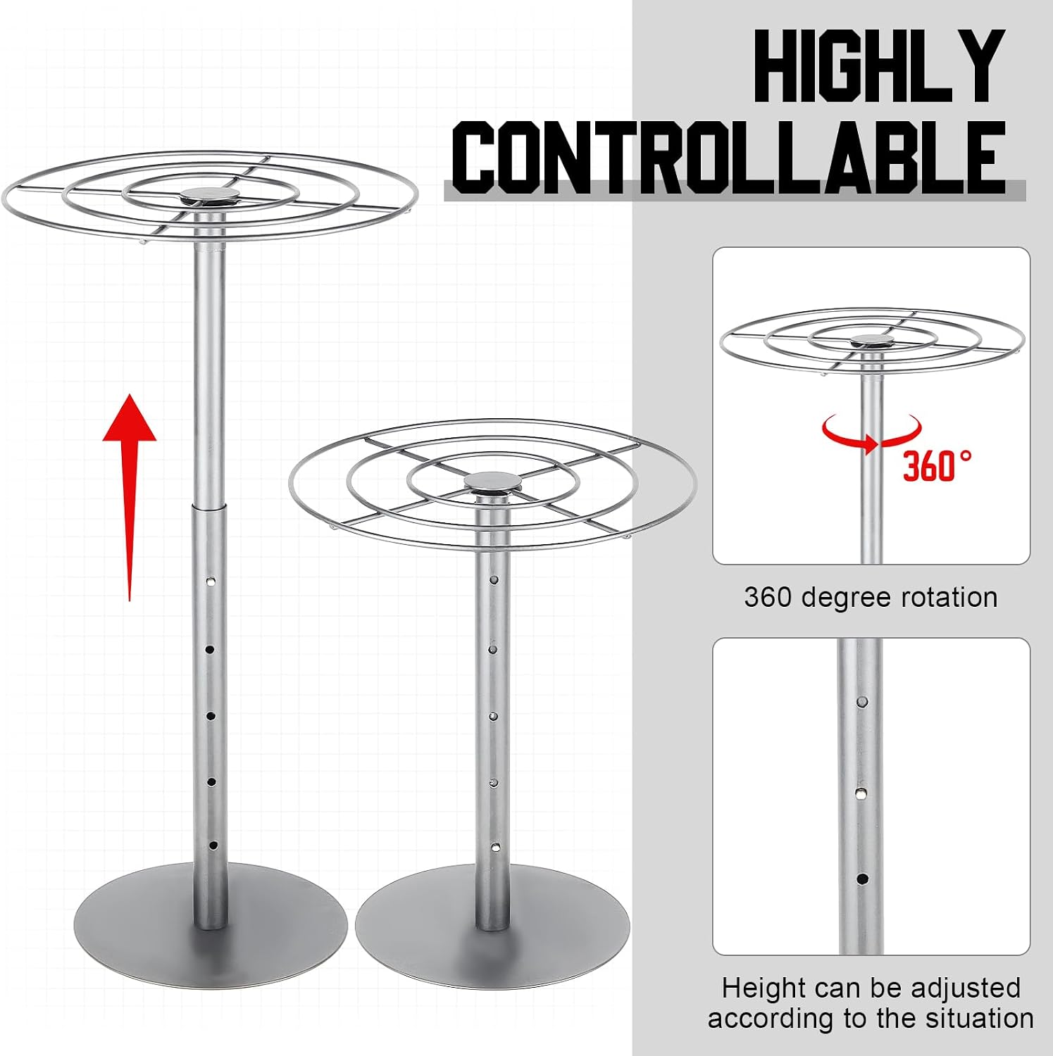 Shimeyao Medal Hanger Display Rotatable Medal Holder DisplayRotating Metals Display Rack Adjustable Award Holder Stand for Basketball Running Sports Race, 45+ Plaques