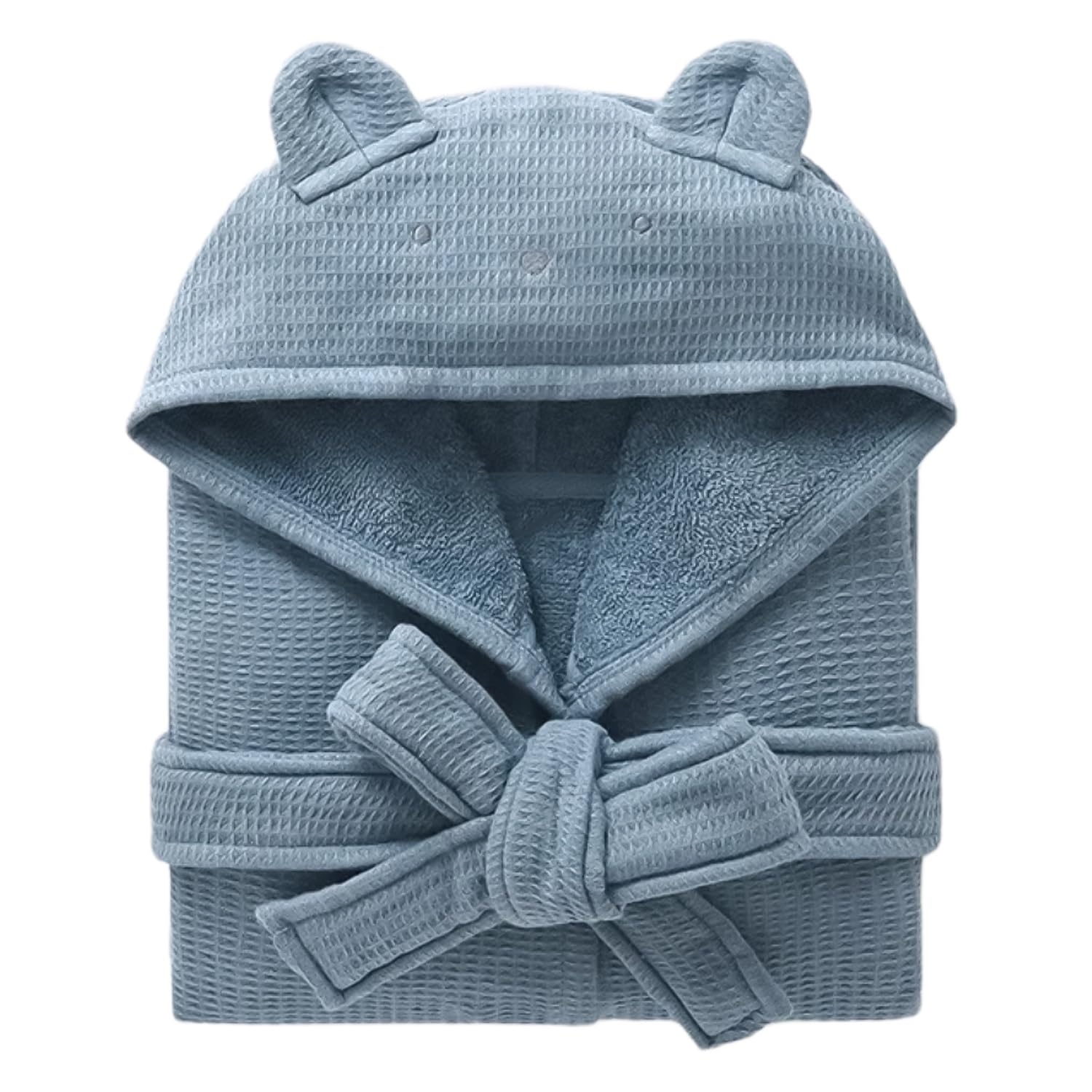 UERJTWXW Kids Hooded Bathrobe 100% Cotton Pajama Robe, Boys and Girls Soft Towel Morning Gown, 2-12 Spa Toddler Long Bathrobe