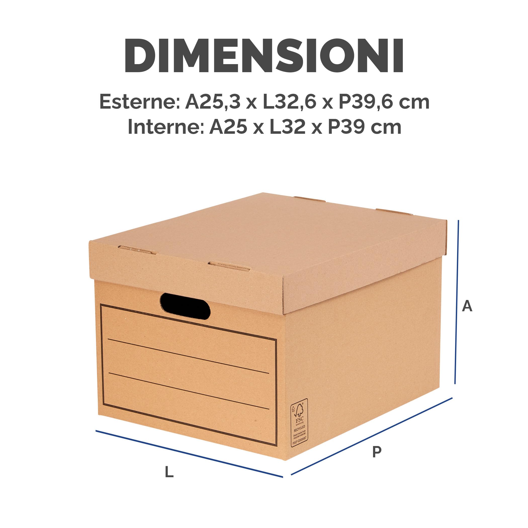 Bankers Box Scatole cartone per archivio, scatola per tutti gli usi, dimensioni 32 x 25 x 39 cm, confezione da 10, colore marrone