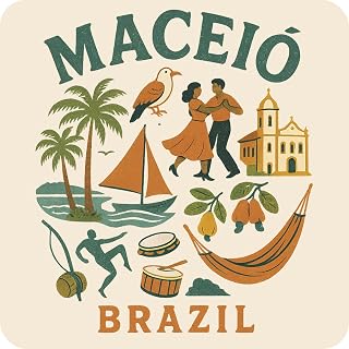 Maceio Brazil Souvenir Vinyl Magnet – Destination Travel Keepsake Collectible 3-Inches Wide