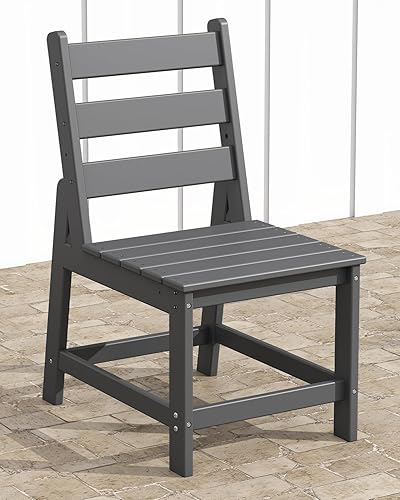 Miniatura 13 de GREENVINES Silla de patio | Sillas de comedor al aire libre | Plástico HDPE | Sin brazos | Para todo tipo de clima | para patio trasero terraza