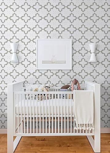 Miniatura 52 de GloryTik Papel tapiz moderno de 16.14 x 197 pulgadas, diseño geométrico azul y blanco, papel de contacto bohemio para armarios y cajones, papel Azul