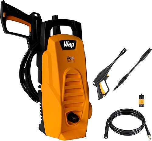WAP Lavadora de Alta Pressão ÁGIL 1800, Portátil, 300L/h, com Jato em Leque e Concentrado, 1300psi 1400W 127V