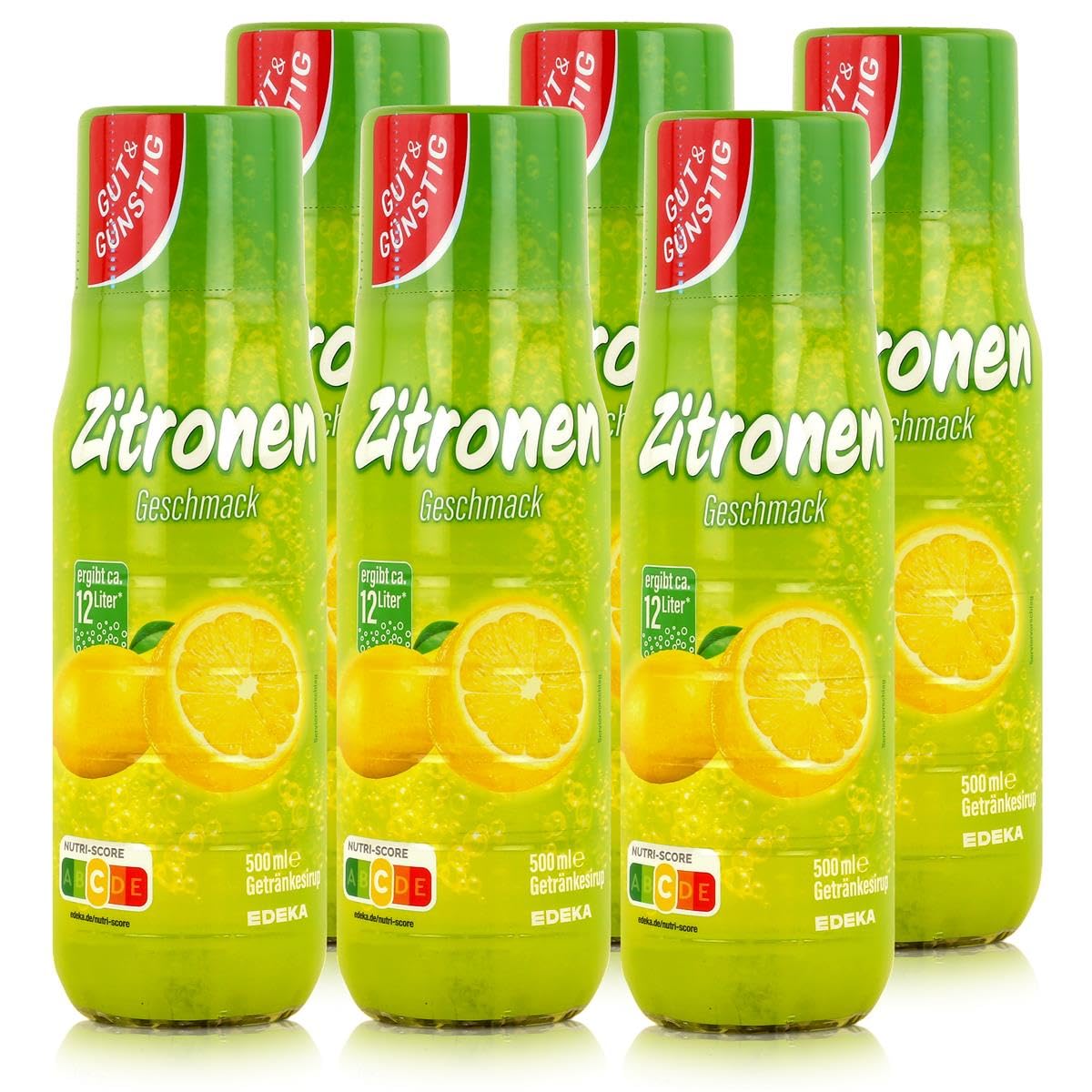 Gut & Günstig Zitrone Getränkesirup 6er Pack (6x500ml)