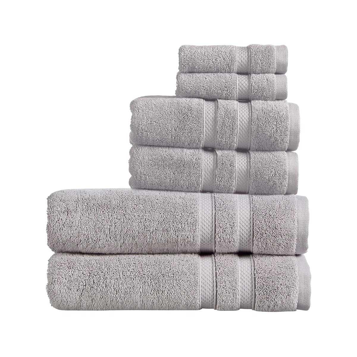 Christy Chroma Bath Sheet Set | Set of 6 | 2 Face 2 Hand 2 Bath Sheets | Highly Absorbent Heavyweight 675GSM | Bold and Bright | Soft Smooth Shower Towels | 100% Cotton | Dove Grey