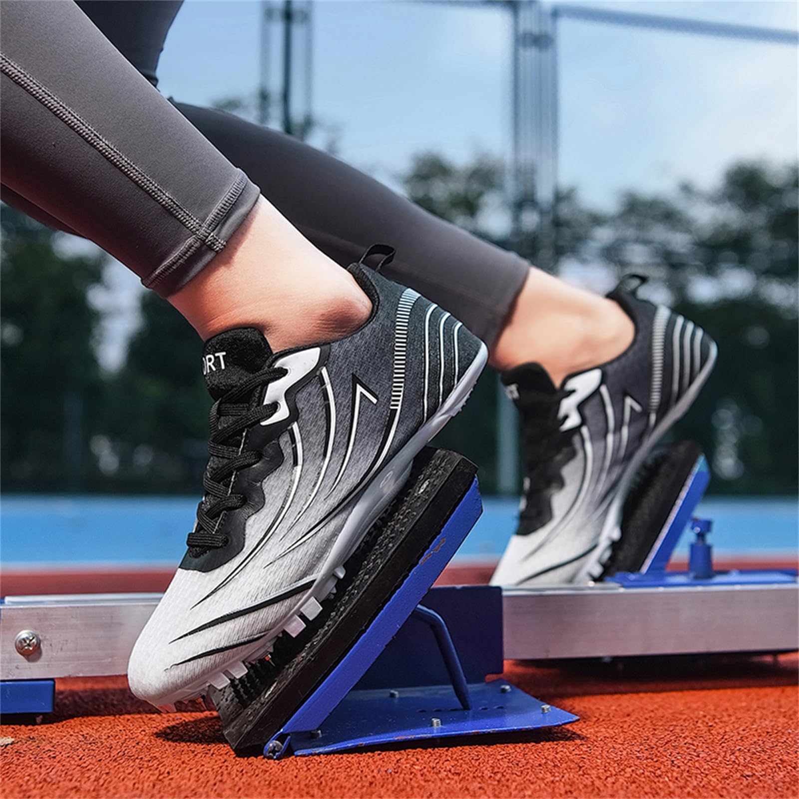 Zapatillas De Atletismo con Clavos para Mujer Zapatillas para Correr Carreras Saltos Atletismo