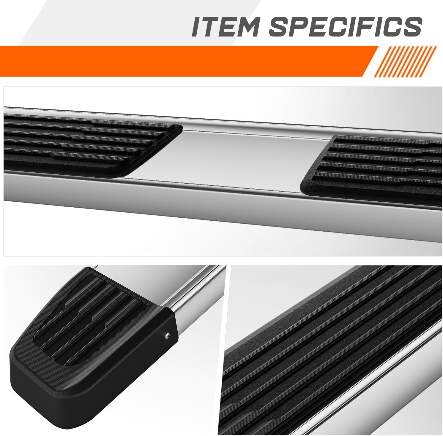 6 Inch Running Boards/Side Steps/Nerf Bars Compatible with Dodge 09-24 Ram 1500-3500 Crew Cab