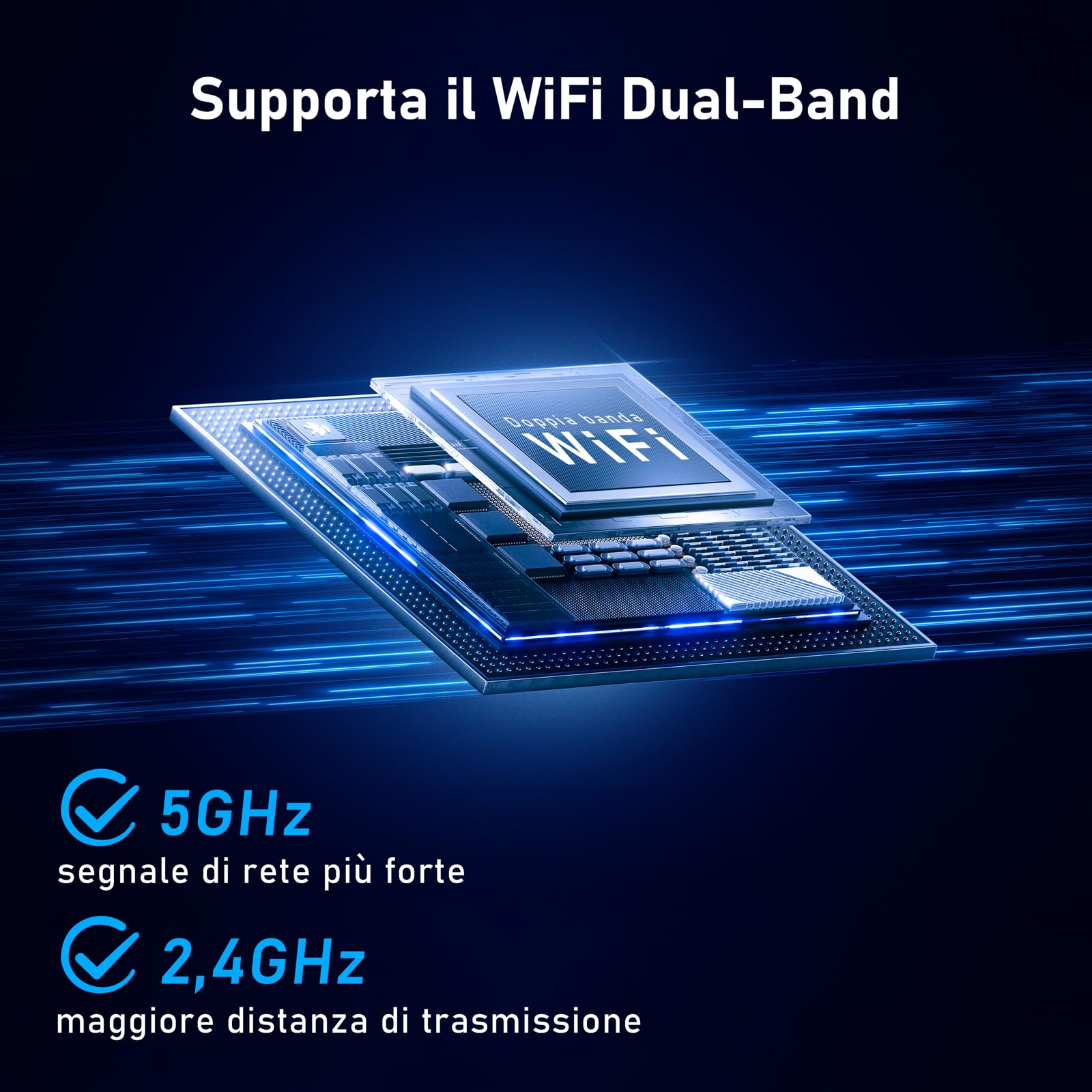 [5GHz & 2,4GHz] Telecamera Pannello Solare, 2K 4MP Telecamera Wi-Fi Esterno con Pannello Solare da 6W,7800mAh Batteria,Faro,Rilevamento del movimento AI, Visione notturna a colori, Audio bidirezionale