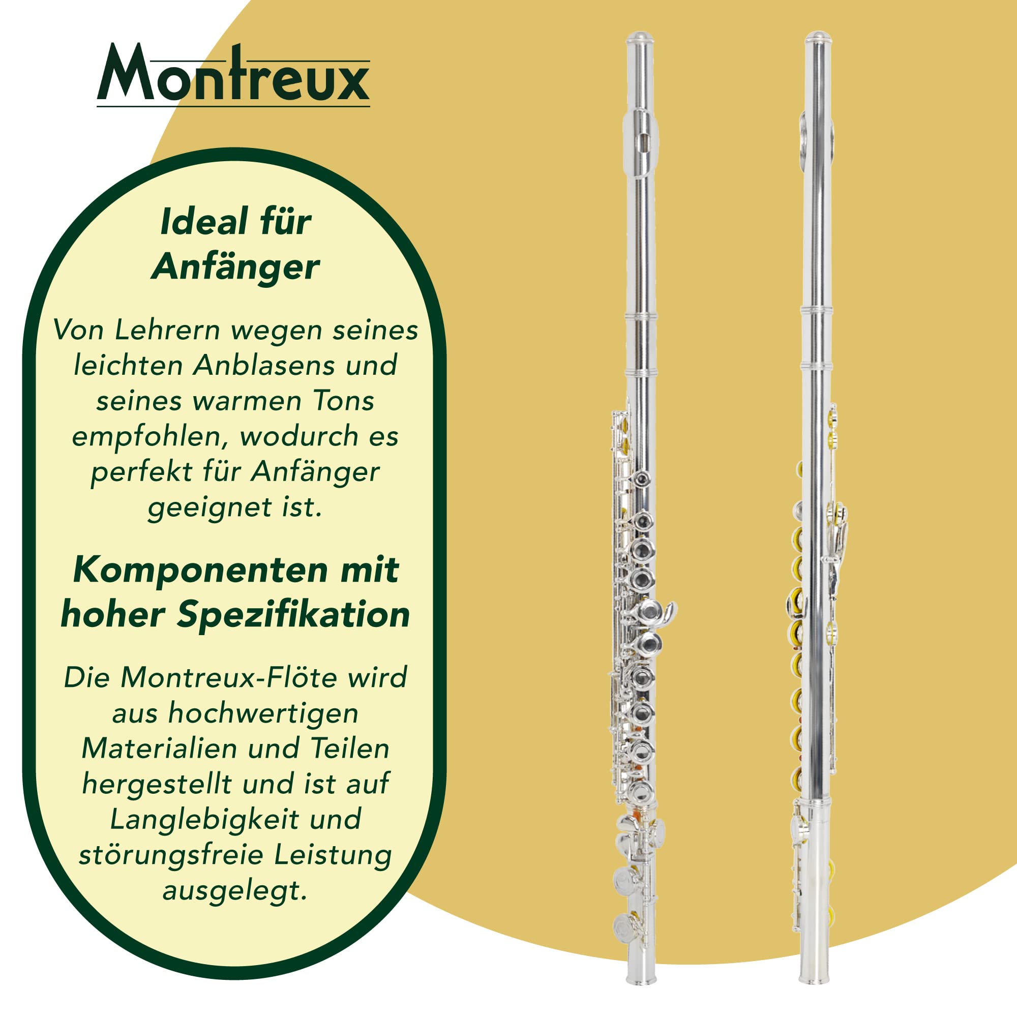 Montreux Sonata FLE701 Querflöte, Silber