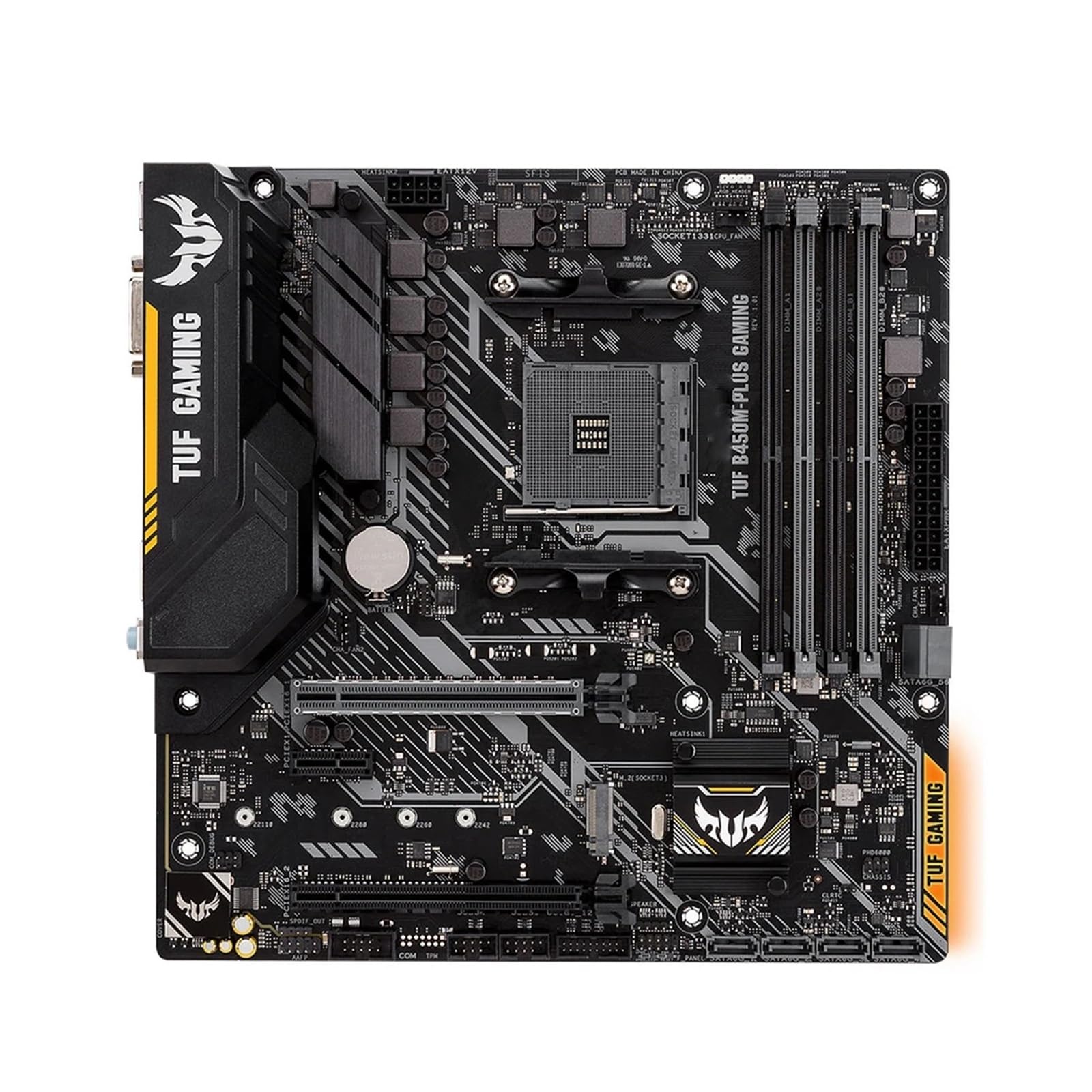 Carte Mere Carte mère Fit for ASUS TUF B450M-PLUS Gaming Compatible Ryzen 5 5600 5600G R7 5700X3D CPU 4xDDR4 128 Go HDMI Dual M.2 RGB AM4