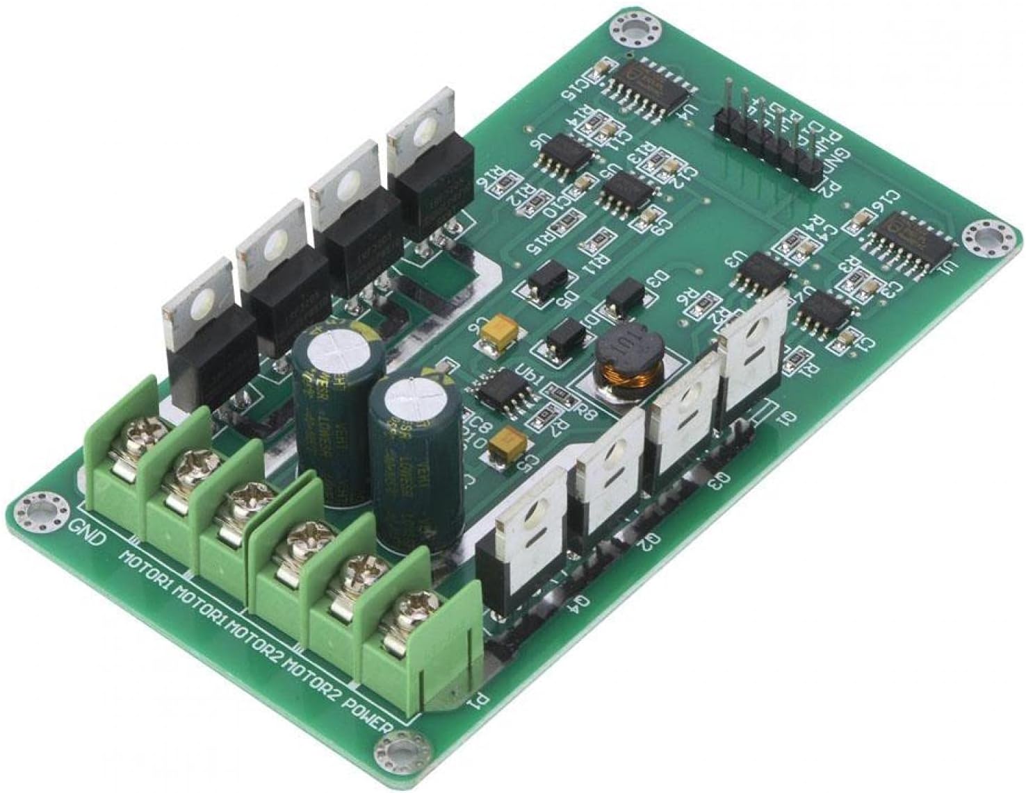 Motor Drive Controller Board Module,H Bridge Mosfet Board,DC 3-36V Peak 30A Dual Motor Driver Module Board with H-Bridge Driver Chip IRF3205 MOSFET