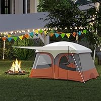 Vista 8 de Vidalido Tiendas de campaña, tienda de campaña para 3 a 4 personas con vestíbulo extendido, tiendas familiares resistentes a la intemperie