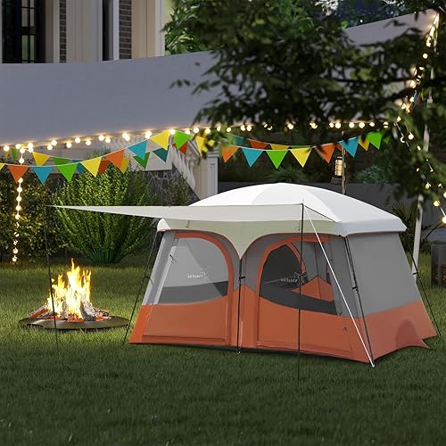 Miniatura 8 de Vidalido Tiendas de campaña, tienda de campaña para 3 a 4 personas con vestíbulo extendido, tiendas familiares resistentes a la intemperie