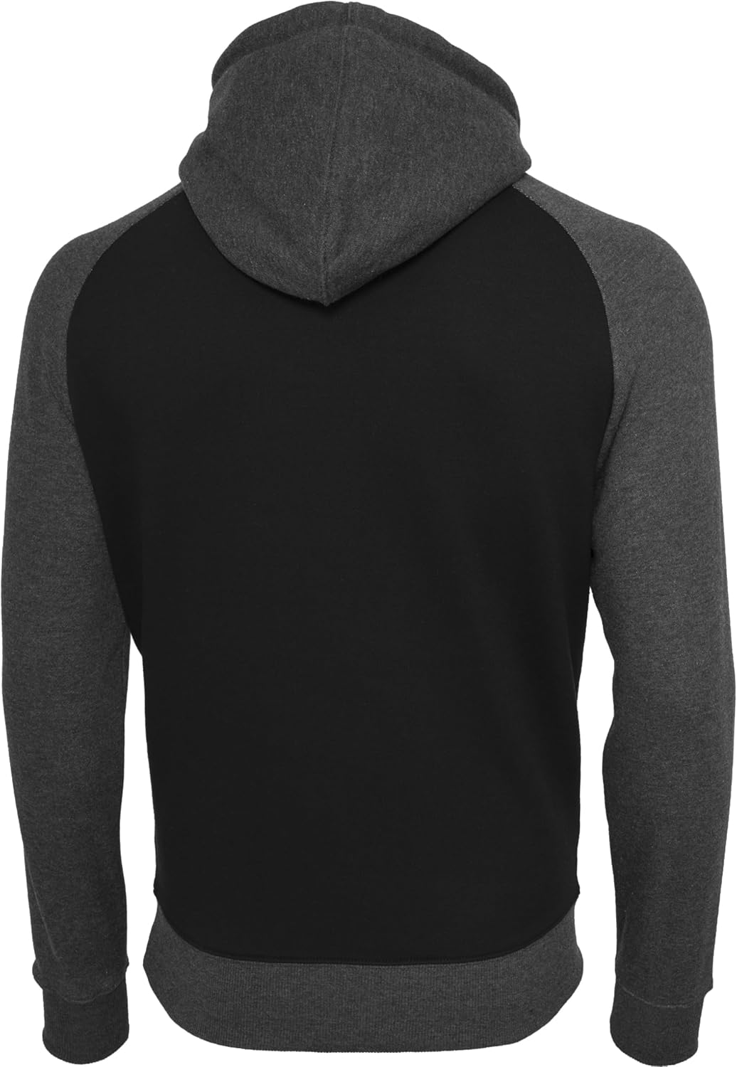 Urban Classics Mens Hoody TB666 Raglan Contrast Hoody Color: black/charcoal in Size: XX-Large