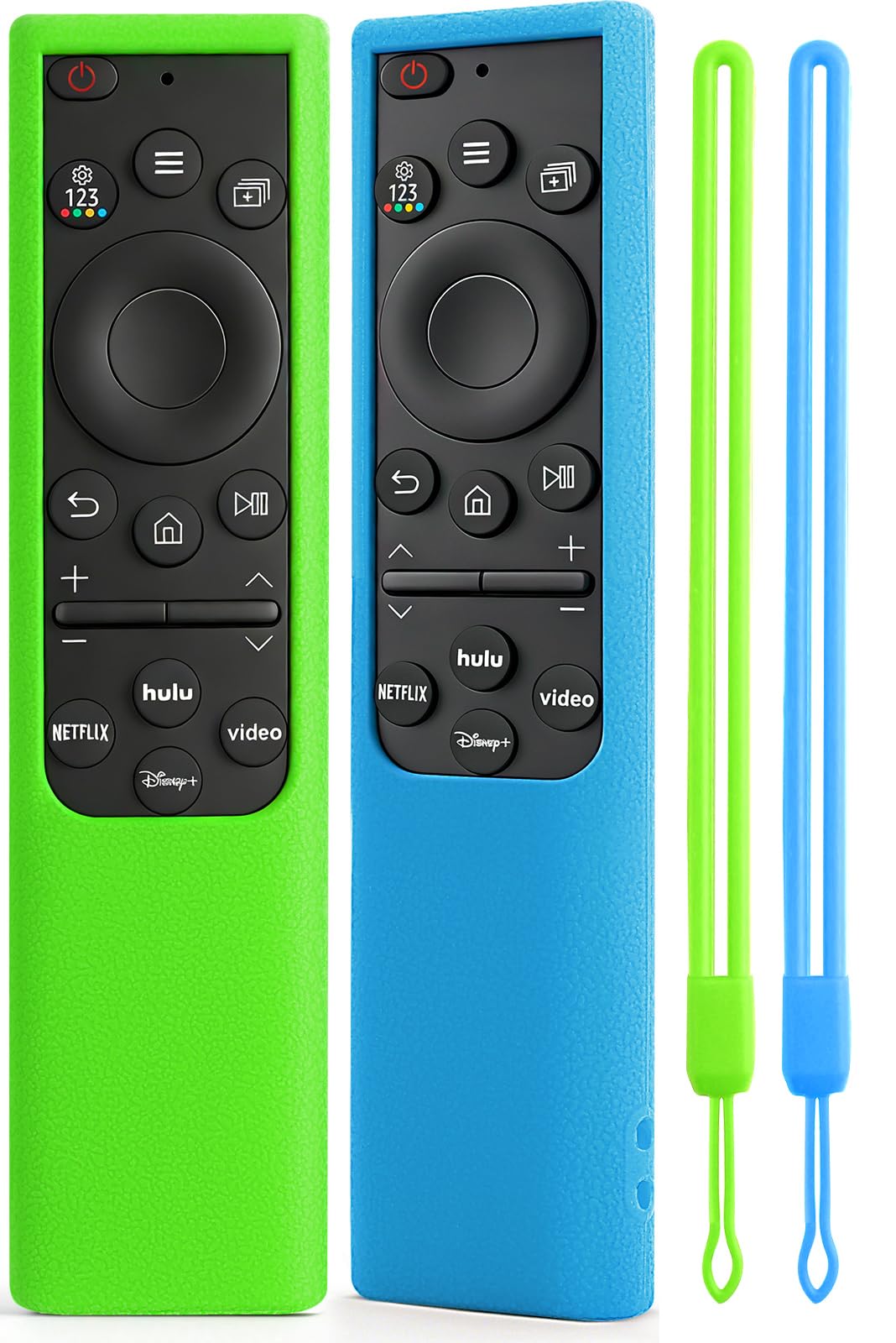 Photo 1 of 2 Pack Silicone Remote Cover for Samsung Smart TV Remote, Glow in The Dark Protective Case Compatible with BN59-01357 BN59-01385 BN59-01265A Remote, Anti-Slip Shockproof Sleeve (Glow Green&Glow Blue)