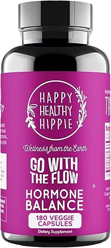 Go with The Flow - Equilibrio hormonal para mujeres (paquete de 3)  Suplementos para la menopausia para mujeres  Apoyo para el alivio del síndrome