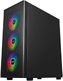 UNYKAch ATX MIR 100 Gaming Computer Case Large Size with 4 ARGB Fans, 1 USB 2.0 and 3 USB 3.0 - 6