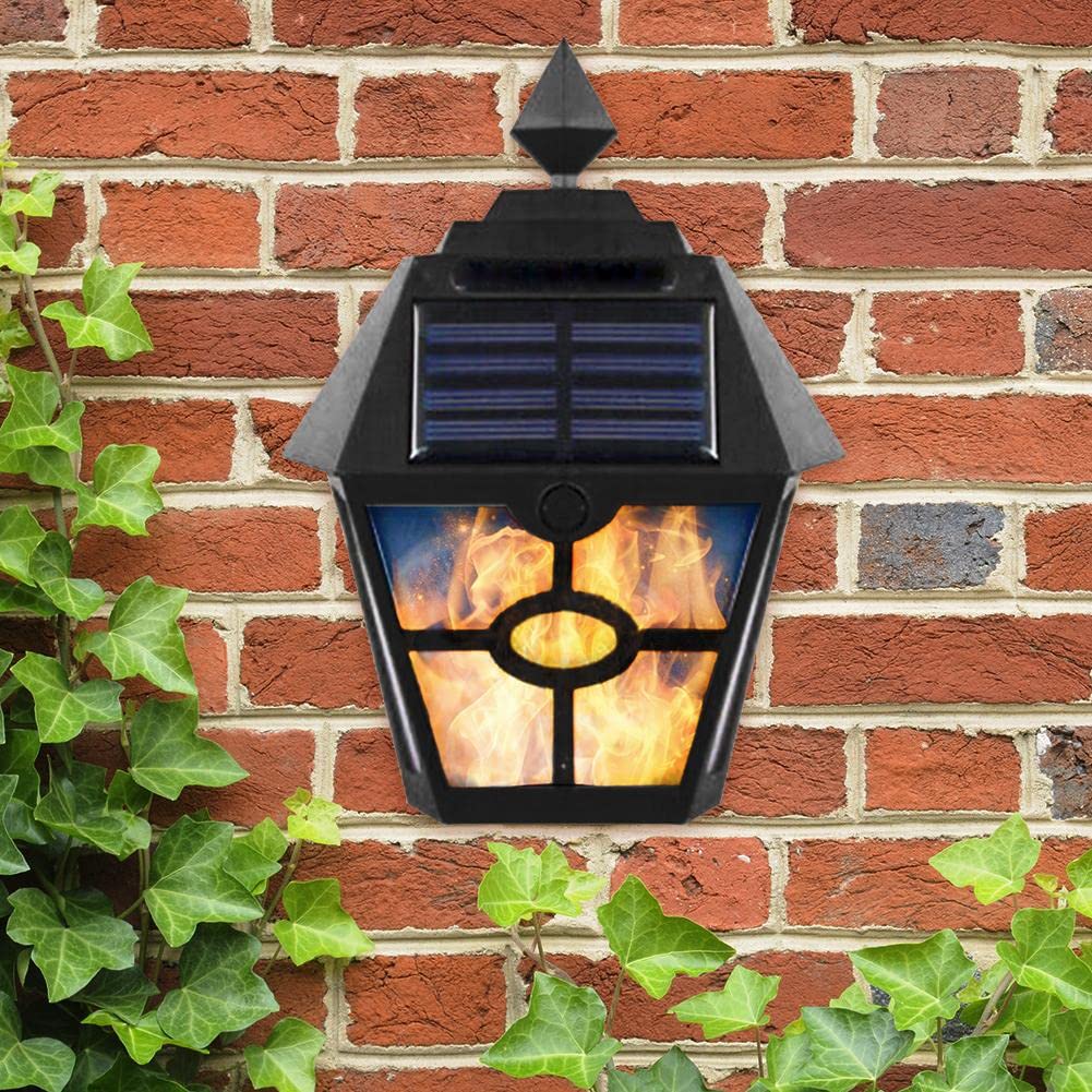 Applique murale solaire LED rétro flamme lampe torche d'extérieur étanche lampe de jardin