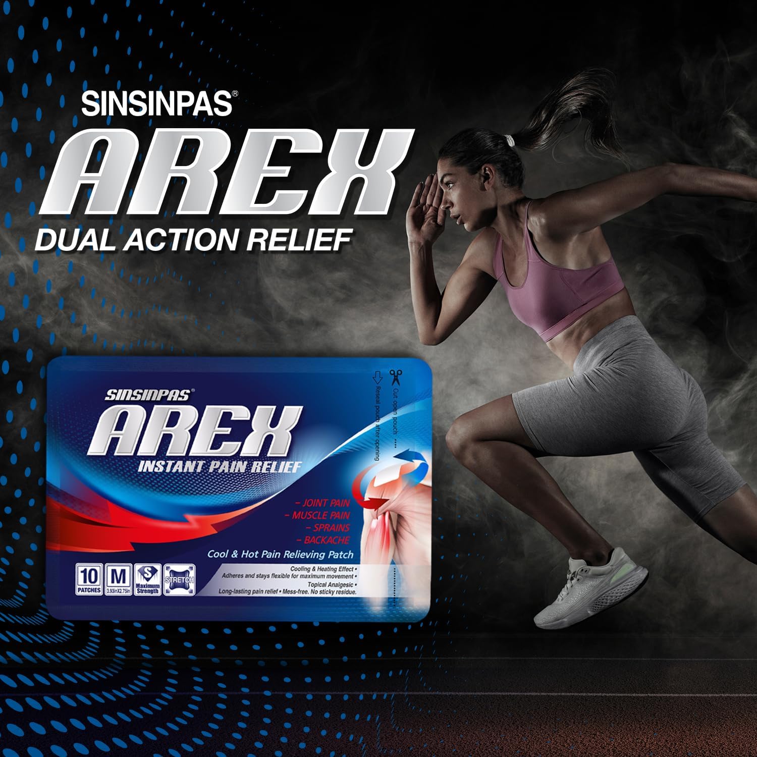 Sale AREX Cool & Hot Pain Relieving Patch, Medium 20 Pack (200 Patches Total)