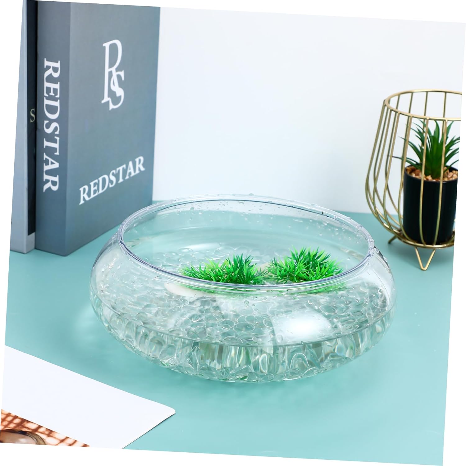 Flat Glass Marbles for Vase Fillers Decorative Glass Beads 1kg Pack Aquarium Pebbles for Home Decoration