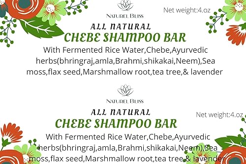 Miniatura 3 de Barra de champú hecha con Croton Zambesicus, agua de arroz fermentada, aloe vera, amla, fenogreco, raíz de malvavisco, acondicionamiento,