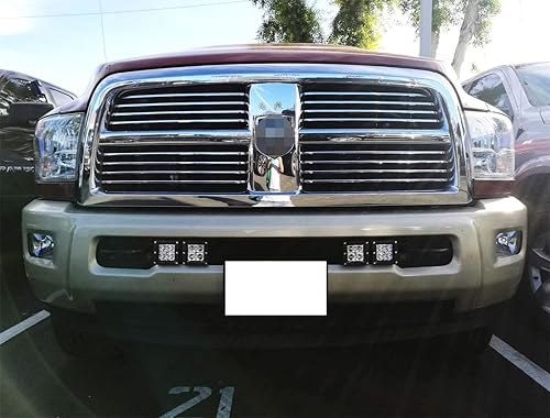 Miniatura 3 de iJDMTOY Kit de lámpara antiniebla de luz LED dual compatible con Dodge RAM 2500 3500 2010-18, incluye (4) cubos LED de alta potencia de 20 W,