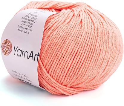 YarnArt Genius Soft Cotton Acrylic Blend Yarn - Amigurumi, Crochet and Knitting %55 Cotton-45% Acrylic, Craft Yarn for Kids and Adults Garments, Baby Items and Accessories, 174 yds / 50 g