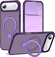 Vista 171 de Funda de grado militar compatible con iPhone 14 Plus de 6.7 pulgadas, con soporte magnético invisible tipo anillo, compatible con MagSafe y gran