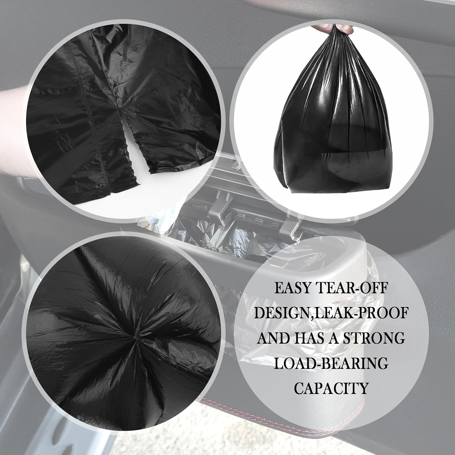 120PCS Mini Cars Trash Bag,Thickened & Tear-Resistant Cars Garbage Bag for Keeping Vehicle Tidy,Portable Car Trash Can Bags Automotive Accessories for Car,Desktop,Outdoor