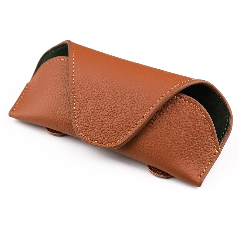 Suporte magnético para óculos de sol no para-sol automotivo em couro KEVANCHO 02-brown