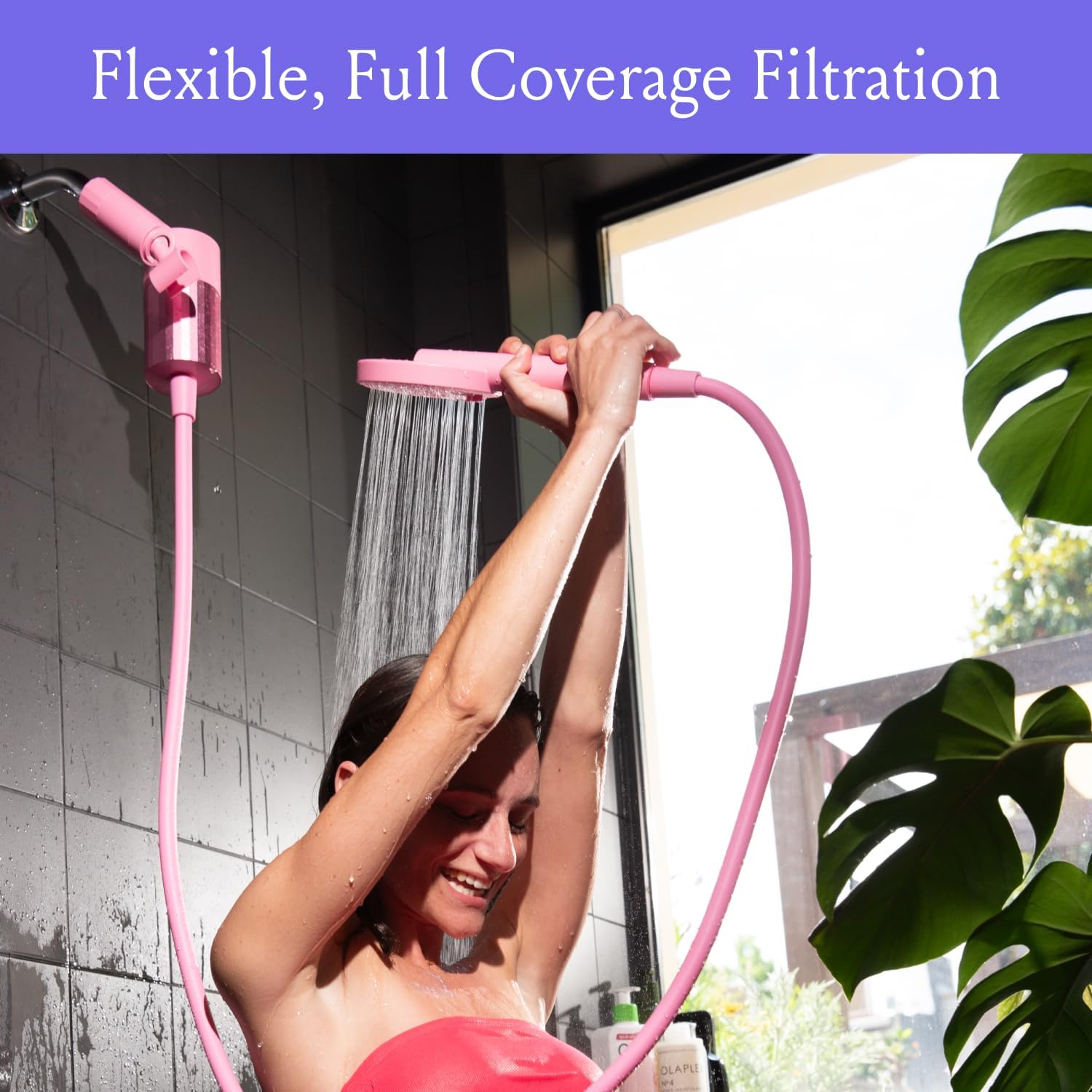 Sproos - Handheld Showerhead with Filter Set + 1 Extra Filter Cartridge, High Performance Filtration System for Healthier Hair and Skin, Extra Long 70 Inch Hose, 3 Customized Spray Functions, Black