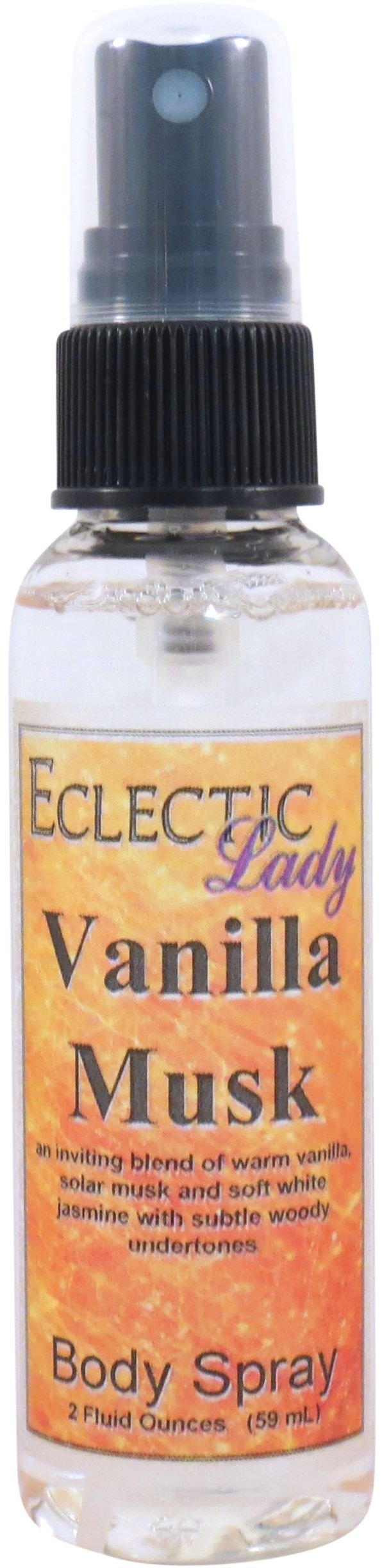 Eclectic Lady Vanilla Musk Body Spray, 2 ounces, Body Mist for Women with Clean, Light & Gentle Fragrance, Cologne with Soft, Subtle Aroma For Daily Use