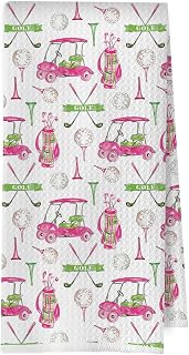 Golfer Gifts Kitchen Towels, Gifts for Golf Lovers Dish Towels, Golfing Gift for Women Men Decorative Waffle Hand Tea Towel for Bathroom, 16x24 Inches